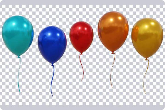 Download Balloons Golden and Colorful PNG PSD - Premium Resources