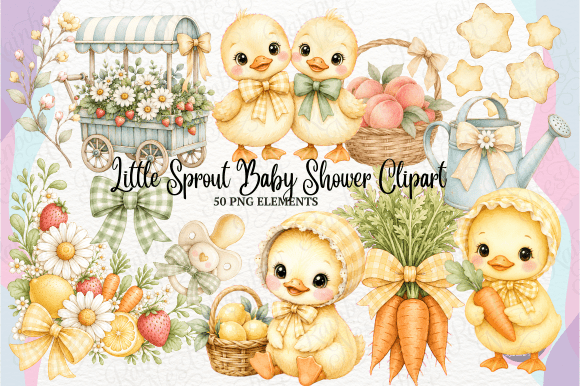 Download Little Sprout Baby Shower Clipart - Baby shower Collection
