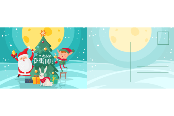 Download Merry Christmas Card. New Year Postcard - Card Collection