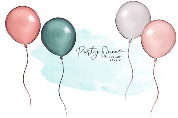 Download Hand Drawn Balloons, Party Elements - Premium Resources
