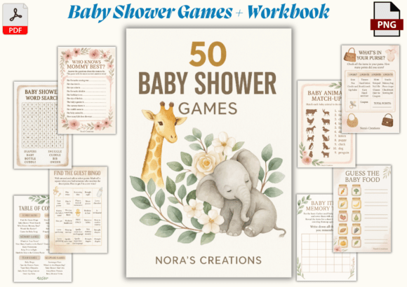 Download 🌸 48 Baby Shower Games Bundle - Baby shower Collection
