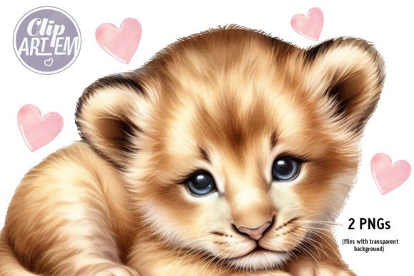 Download Baby Lioness Lion for Baby Shower 2 PNGs - Baby shower Collection