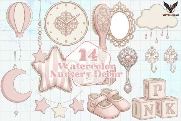 Download Watercolor Nursery Decor PNG - Nursery decor Collection