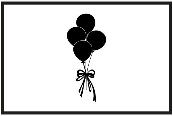 Download Silhouette of Bunch of Balloons - Balloons Collection