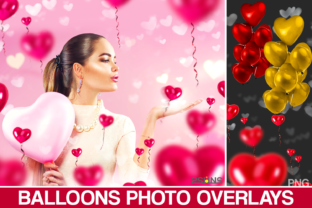 Download 40 Heart Balloons Photo Overlays - Balloons Collection