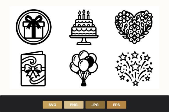 Download Gift Cake Balloons Celebration Icons - Balloons Collection