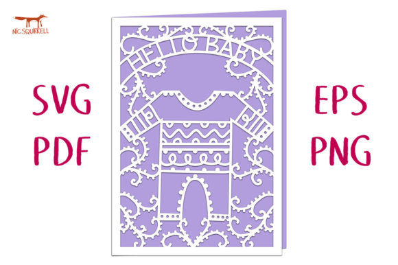 Download Hello Baby Greetings Card SVG Cut File - Card Collection