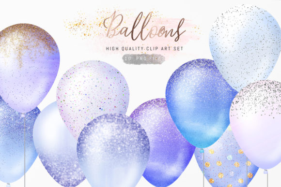 Download Blue Glitter Sparkle Confetti Balloons - Balloons Collection