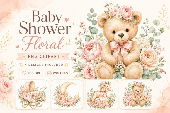 Download Baby Shower Floral PNG Clipart - Baby shower Collection